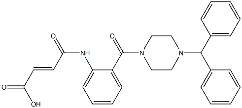 (E)-4-{2-[(4-benzhydryl-1-piperazinyl)carbonyl]anilino}-4-oxo-2-butenoic acid Struktur