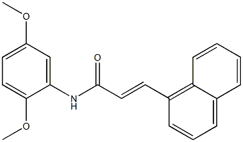(E)-N-(2,5-dimethoxyphenyl)-3-(1-naphthyl)-2-propenamide 结构式