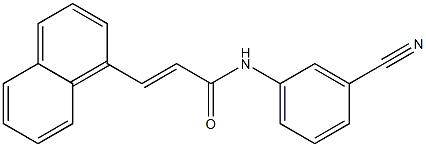 (E)-N-(3-cyanophenyl)-3-(1-naphthyl)-2-propenamide 结构式