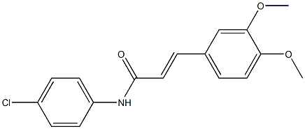 (E)-N-(4-chlorophenyl)-3-(3,4-dimethoxyphenyl)-2-propenamide Structure