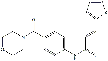 (E)-N-[4-(4-morpholinylcarbonyl)phenyl]-3-(2-thienyl)-2-propenamide