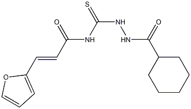 (E)-N-{[2-(cyclohexylcarbonyl)hydrazino]carbothioyl}-3-(2-furyl)-2-propenamide Structure