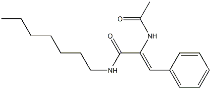 (Z)-2-(acetylamino)-N-heptyl-3-phenyl-2-propenamide Struktur