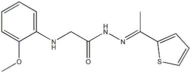 2-(2-methoxyanilino)-N'-[(E)-1-(2-thienyl)ethylidene]acetohydrazide Structure