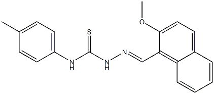 2-[(E)-(2-methoxy-1-naphthyl)methylidene]-N-(4-methylphenyl)-1-hydrazinecarbothioamide