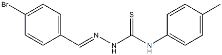 2-[(E)-(4-bromophenyl)methylidene]-N-(4-methylphenyl)-1-hydrazinecarbothioamide 化学構造式