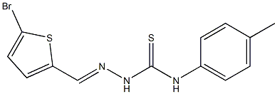 2-[(E)-(5-bromo-2-thienyl)methylidene]-N-(4-methylphenyl)-1-hydrazinecarbothioamide 结构式