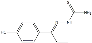 2-[(E)-1-(4-hydroxyphenyl)propylidene]-1-hydrazinecarbothioamide 结构式