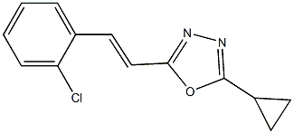 2-[(E)-2-(2-chlorophenyl)ethenyl]-5-cyclopropyl-1,3,4-oxadiazole Structure