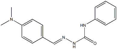 2-{(E)-[4-(dimethylamino)phenyl]methylidene}-N-phenyl-1-hydrazinecarboxamide Struktur