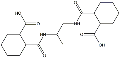 2-{[(2-{[(2-carboxycyclohexyl)carbonyl]amino}-1-methylethyl)amino]carbonyl}cyclohexanecarboxylic acid Structure