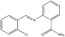2-{[(E)-(2-chlorophenyl)methylidene]amino}benzamide Struktur