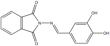 2-{[(E)-(3,4-dihydroxyphenyl)methylidene]amino}-1H-isoindole-1,3(2H)-dione Structure