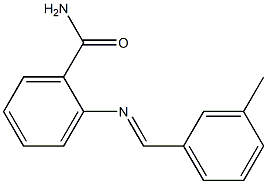 2-{[(E)-(3-methylphenyl)methylidene]amino}benzamide 结构式