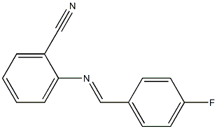 2-{[(E)-(4-fluorophenyl)methylidene]amino}benzonitrile Structure