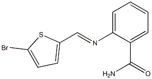2-{[(E)-(5-bromo-2-thienyl)methylidene]amino}benzamide Structure