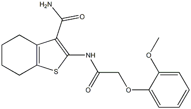 2-{[2-(2-methoxyphenoxy)acetyl]amino}-4,5,6,7-tetrahydro-1-benzothiophene-3-carboxamide