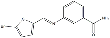 3-{[(E)-(5-bromo-2-thienyl)methylidene]amino}benzamide