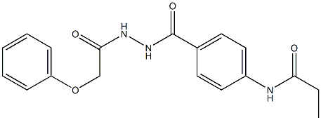 N-(4-{[2-(2-phenoxyacetyl)hydrazino]carbonyl}phenyl)propanamide,,结构式