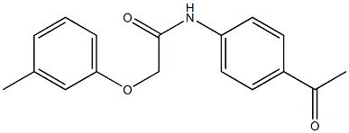 N-(4-acetylphenyl)-2-(3-methylphenoxy)acetamide Struktur
