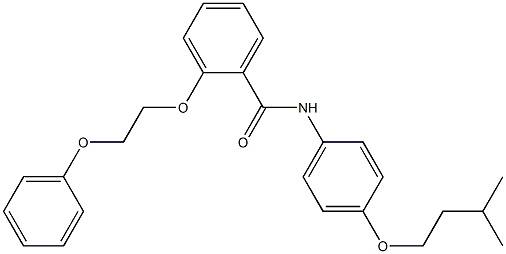N-[4-(isopentyloxy)phenyl]-2-(2-phenoxyethoxy)benzamide,,结构式