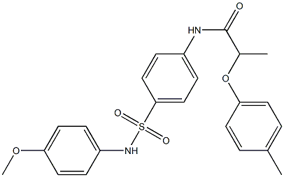 N-{4-[(4-methoxyanilino)sulfonyl]phenyl}-2-(4-methylphenoxy)propanamide,,结构式