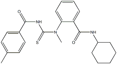  N-cyclohexyl-2-(methyl{[(4-methylbenzoyl)amino]carbothioyl}amino)benzamide