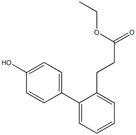 ethyl 3-(4'-hydroxybiphenyl-2-yl)propanoate Struktur