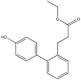 ethyl 3-(4'-hydroxybiphenyl-2-yl)propanoate 结构式