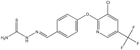 2-[(E)-(4-{[3-chloro-5-(trifluoromethyl)-2-pyridinyl]oxy}phenyl)methylidene]-1-hydrazinecarbothioamide 化学構造式
