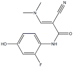 (E)-2-cyano-3-(dimethylamino)-N-(2-fluoro-4-hydroxyphenyl)-2-propenamide Structure