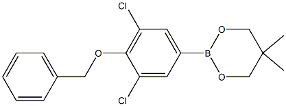 2-(4-Benzyloxy-3,5-dichlorophenyl)-5,5-dimethyl-1,3,2-dioxaborinane Structure