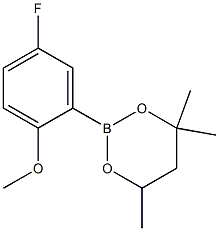 2-(5-Fluoro-2-methoxyphenyl)-4,4,6-trimethyl-1,3,2-dioxaborinane Structure