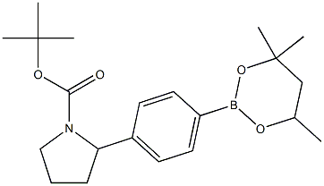 tert-Butyl 2-[4-(4,4,6-trimethyl-1,3,2-dioxaborinan-2-yl)phenyl]pyrrolidine-1-carboxylate Structure
