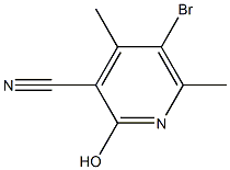 5-溴-2-羟基-4,6-二甲基吡啶-3-甲腈 结构式