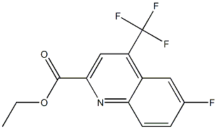 Ethyl 6-fluoro-4-(trifluoromethyl)quinoline-2-carboxylate ,97% Struktur