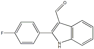 2-(4-氟苯基)-1H-吲哚-3-甲醛, , 结构式