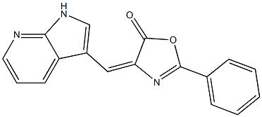 (4Z)-2-phenyl-4-(1H-pyrrolo[2,3-b]pyridin-3-ylmethylene)-1,3-oxazol-5(4H)-one Structure