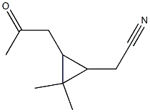 [2,2-dimethyl-3-(2-oxopropyl)cyclopropyl]acetonitrile Structure
