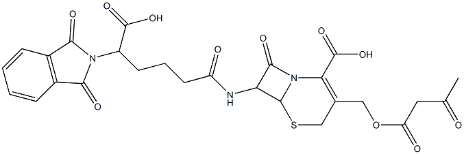 7-[5-Carboxy-5-(1,3-dihydro-1,3-dioxo-2H-isoindol-2-yl)pentanoylamino]-8-oxo-3-(3-oxobutyryloxymethyl)-5-thia-1-azabicyclo[4.2.0]oct-2-ene-2-carboxylic acid