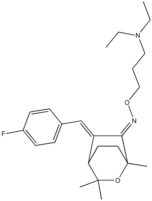 5-[4-Fluorobenzylidene]-1,3,3-trimethyl-2-oxabicyclo[2.2.2]octan-6-one O-[3-(diethylamino)propyl]oxime Structure