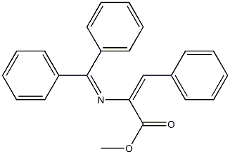(E)-2-[(Diphenylmethylene)amino]-3-phenylacrylic acid methyl ester Struktur