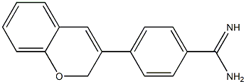 4-(2H-1-ベンゾピラン-3-イル)ベンズアミジン 化学構造式