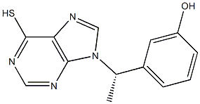9-[(S)-1-(3-Hydroxyphenyl)ethyl]-9H-purine-6-thiol Structure