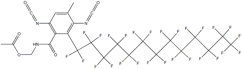 N-(Acetyloxymethyl)-2-(heptacosafluorotridecyl)-3,6-diisocyanato-4-methylbenzamide Structure