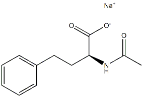 [S,(+)]-2-(Acetylamino)-4-phenylbutyric acid sodium salt Struktur