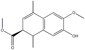 (S)-2,4-Dimethyl-6-methoxy-7-hydroxy-1,2-dihydronaphthalene-2-carboxylic acid methyl ester Structure