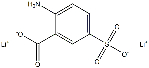 2-アミノ-5-スルホ安息香酸ジリチウム 化学構造式