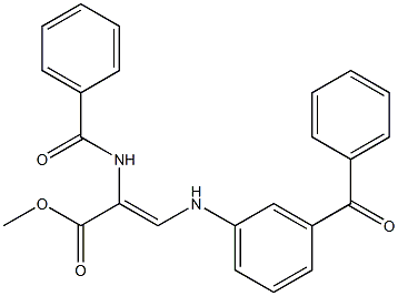 (Z)-3-[(3-Benzoylphenyl)amino]-2-(benzoylamino)acrylic acid methyl ester Structure