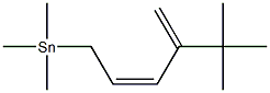 [(2Z)-4-tert-ブチル-2,4-ペンタジエニル]トリメチルスタンナン 化学構造式